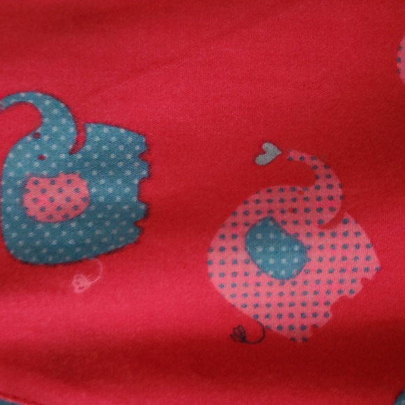 Pink Scrub Top with Elephant Print - Picture 3 of 4